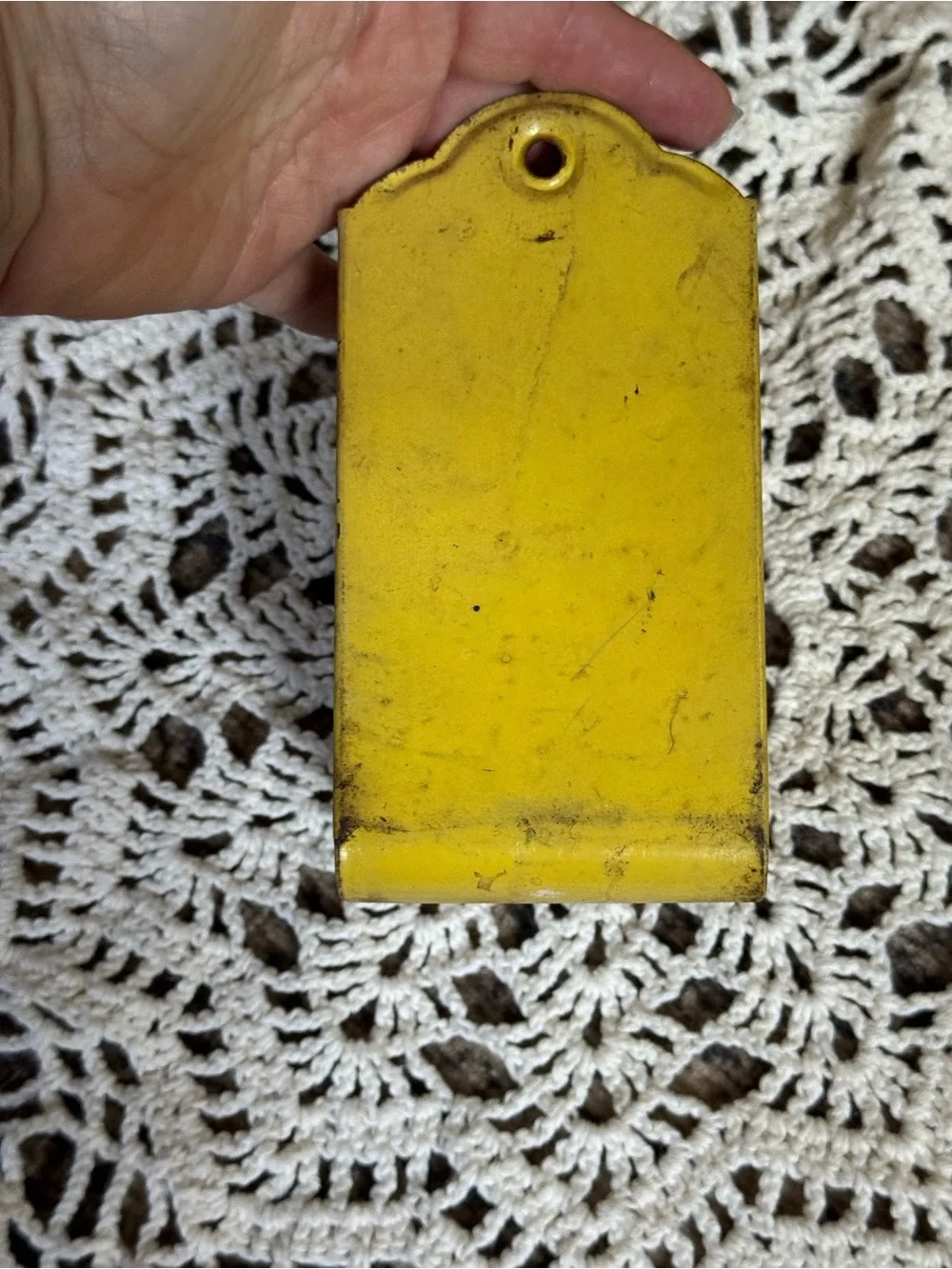 Vintage Tin Dutch Children Match Holder | Wall Match Box Holder | Cottage Decor